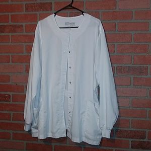 NWOT Grey's Anatomy 4X white scrub lab jacket